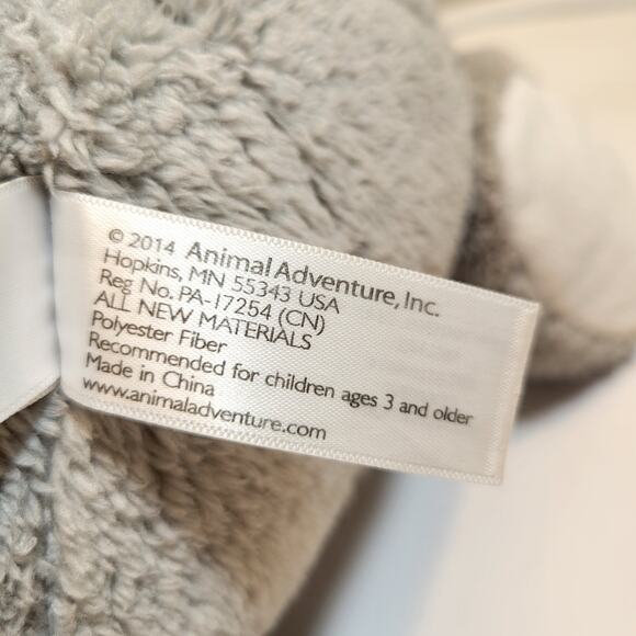 Gray Bunny Rabbit Plush Stuffed Animal 18" Holding Carrot Animal Adventure - Picture 13 of 16